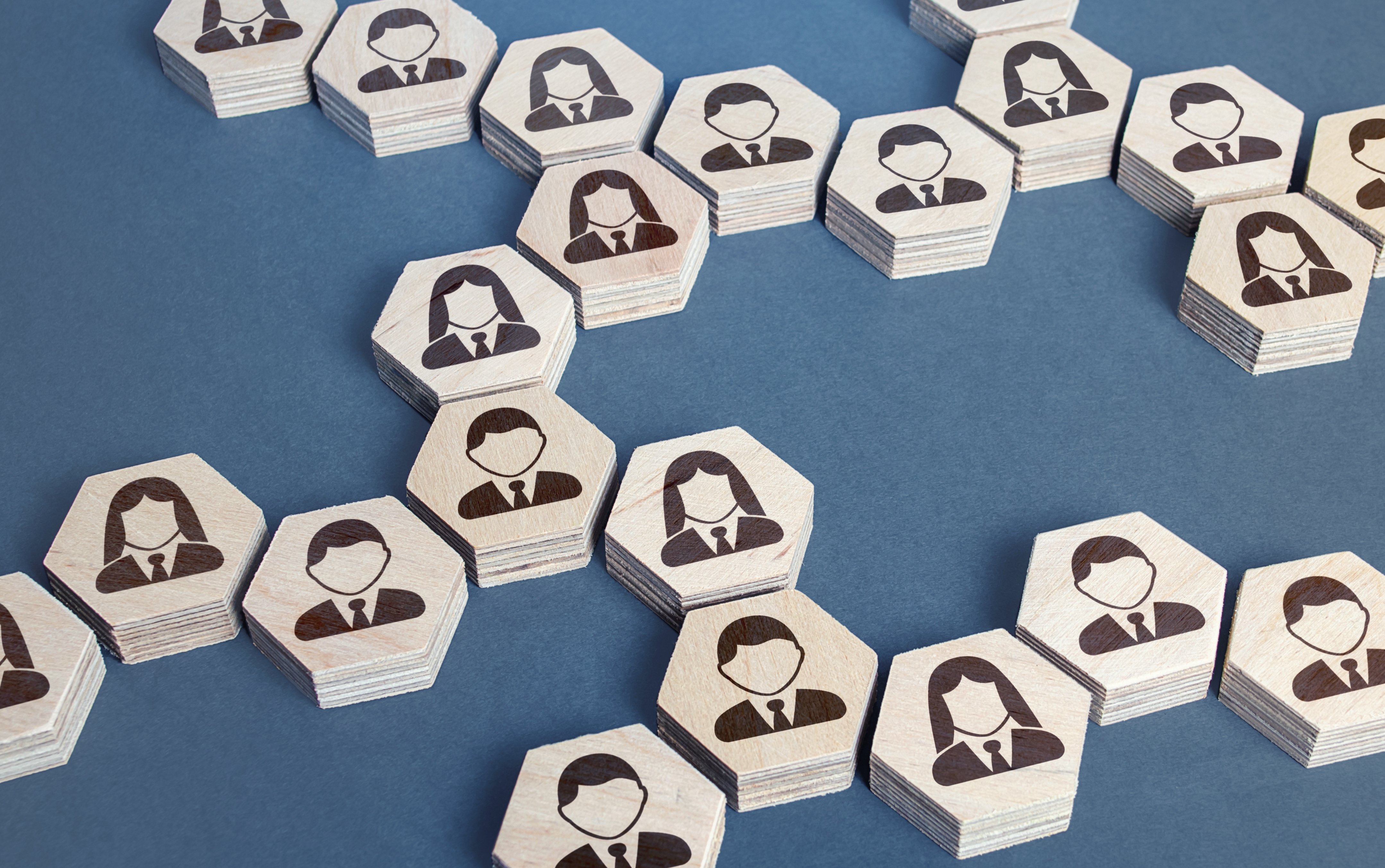 Banner with pieces for worker silhouettes